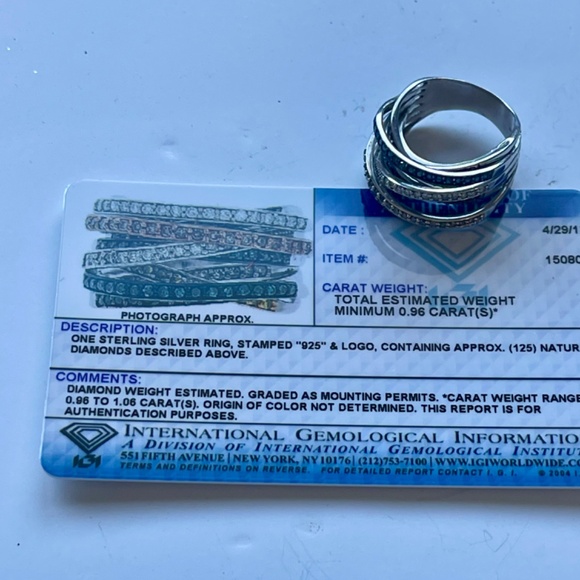 Crossover multicolored diamond ring - Picture 4 of 9